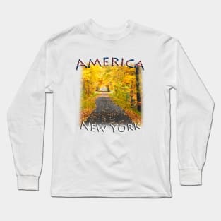 America - New York State fall colours Long Sleeve T-Shirt